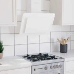 (blanc)hotte de cuisine - signor - hotte aspirante murale 60 cm acier inoxydable et verre trempé blanc ... (blanc)hotte de cuisine - signor - hotte aspirante murale 60 cm acier inoxydable et verre trempé blanc ...