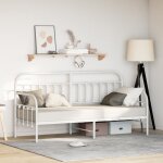 ?blanc?lit banquette 1 personnes - pour adulte / enfant - blanc 80x200 cm en acier 61233 ?blanc?lit banquette 1 personnes - pour adulte / enfant - blanc 80x200 cm en acier 61233