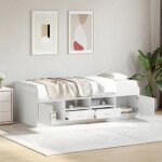 ?blanc? lit de jourlit single / banquette lit design repos avec tiroirs sans matelas blanc 90x190 cm ...