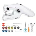 Blanc - machine  coudre portable double fil mini machine  coudre lectrique portable pour adultes