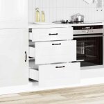 Blanc meuble bas de cuisine - mango - colonne cuisine - � kalmar � bois ding�nierie blanc brillant fr1075 ...