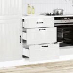 Blanc meuble bas de cuisine - mango - colonne cuisine - � lucca � bois ding�nierie blanc brillant fr1073 ...
