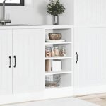 Blanc meuble bas de cuisine - mango - colonne cuisine - riga blanc 40x445x815�cm bois ding�nierie fr1040 ...