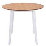 ?blanc?table � manger 4 places - ronde � abattant mdf blanc soldes76773