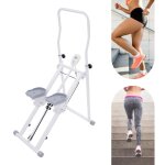 Blanc vlo elliptique portable stepper pliable hauteur rglable appareil de fitness pour la maison avec ...
