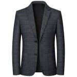 Blazer homme carreaux mi - saison casual - gris