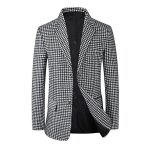 Blazer homme  carreaux slim fit veste dcontract business deux boutons pour printemps et automne - ...