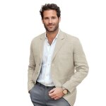 Blazer homme en coton slim fit casual printemps veste homme automne 3 boutons - beige