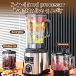 Blender 9500 w - mixeur 3 en 1 - 15 vitesses - 2. 5l + 1. 5l + 0. 5l - lames en acier inoxydable - vitesse ... Blender 9500 w - mixeur 3 en 1 - 15 vitesses - 2. 5l + 1. 5l + 0. 5l - lames en acier inoxydable - vitesse ...