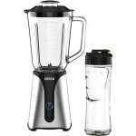 Mixeur - jocca - 350 w - bol en verre 1 l - bouteille 600 ml - noir