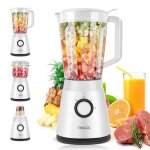 Blender multifonctions 3 en 1 600w - robot de cuisine pour mélanger hacher et broyer - 2 vitesses - fonction ... Blender multifonctions 3 en 1 600w - robot de cuisine pour mélanger hacher et broyer - 2 vitesses - fonction ...