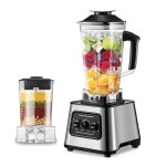 Blender multifonction professionnel - 6000 w - 9 vitesses - 2 en 1 - 25 l - avec 4 lames en acier inoxydable ... Blender multifonction professionnel - 6000 w - 9 vitesses - 2 en 1 - 25 l - avec 4 lames en acier inoxydable ...