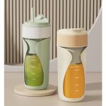 Blender - smoothie maker - smoothie maker portable to go - mini blender sans fil rechargeable - 450 ml ...