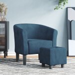 (bleu)chaise individuel relax contemporain - signor - fauteuil cabriolet avec repose - pied bleu fonc ...