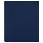 (bleu)draps de lit - magnifique drap - housse jersey bleu marine 90x200 cm coton 97463