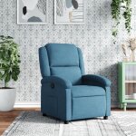 (bleu)fauteuil individuel relax contemporain - signor - chaise inclinable ajustable bleu velours 497177 ...