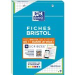 Bloc bristol 2. 0 oxford vert perfore 148x210 30fiches 210g q5mm