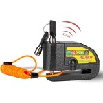 Bloc disque alarme antivol moto bloque disque scooter disc lock avec alarme de 110db2cls1. 5m cable ...
