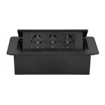 Bloc multiprise escamotable pour encastrer au bureau bloc multiprise plan de travail (prise eu?lo - ron ...