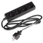 Bloc multiprise - velleman - eb4stbnh - 4 prises avec terre (type e) - c�ble 15 m - 3680 w (16 a)
