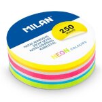Bloc - notes - post - it - adh�sif - rond - couleurs n�on - 67 cm diam�tre