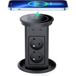 Bloc prise encastrable dinolink 9 en 1 avec chargeur sans fil et usb