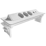 Bloc multiprise - blanc - 3 prises + 2 ports usb - usb c - intrieur - 16 a