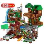 Block de construction my world style lego minecraft : village dans la foret