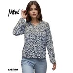 Blouse femme - joys - imprim�s - manches longues - col rond - multicolore