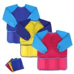 Blouse peinture enfant - 3 pcs imperm�able manche longue pour peinture et cuisine �tiquette
