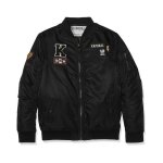 Blouson bombers - kaporal - nekky - noir - enfant - patch l�g�rement ouat�