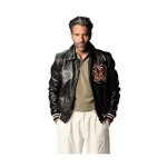 Blouson en cuir bruce legend redskins ref 66693 noir