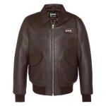 Blouson cuir marron homme schott lcjet