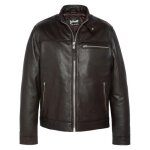 Blouson en cuir marron homme schott blouson william