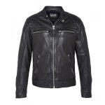 Blouson en cuir noir homme schott lcspyder25