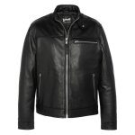 Blouson en cuir noir homme schott blouson william Blouson en cuir noir homme schott blouson william