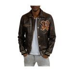 Blouson cuir redskins homme ref 55023 marron