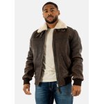 Blouson cuir schott lc bombardier marron - homme