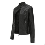 Blouson femme de simili cuir moto faux cuir pu slim fit lgant veste courte biker  fermeture xh650 ...