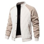 Blouson homme col ctel montant casual chaude veste homme couleur unie automne et hiver avec poches ...