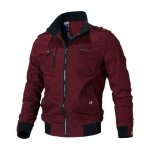 Blouson homme hiver automne marque luxe manteau homme slim veste pour homme - vin rouge taille xs - 3xl ...