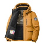 Blouson homme hiver à capuche chaud doublé polaire veste cargo imperméable couleur unie pour automne ... Blouson homme hiver à capuche chaud doublé polaire veste cargo imperméable couleur unie pour automne ...