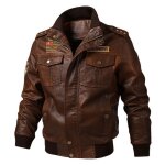 Blouson de moto cuir homme - blouson de moto bomber d�contract�e - veste pu de sport automne hiver - ...