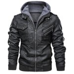 Blouson de moto cuir homme - veste jacket pu moto bomber - blouson de sport automne hiver gris s - xxxl ...