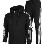 (blouson et pantalon) de survêtement homme - luxe - noir - manches longues - multisport noir#xxl (blouson et pantalon) de survêtement homme - luxe - noir - manches longues - multisport noir#xxl