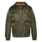 Blouson - schott nyc - 210100b - bomber enfant - tanche - 100% nylon - army kaki
