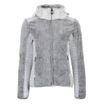 Blouson polaire amarant blanc