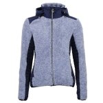Blouson polaire amarant bleu nuit
