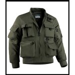 Blouson de vol vintage pour homme vitata - bomber de travail - veste multi - poches - vert arme