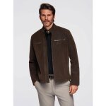 Blouson zipp biker - ombre - pour homme - marron fonc